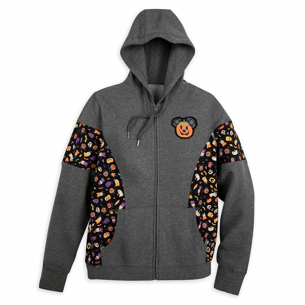 Disney Parks Mickey Minnie Mouse Pumpkin Halloween Hoodie Zip Up Sweatshirt 1X